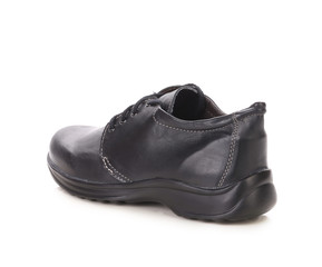 Black man's boots with stitch.