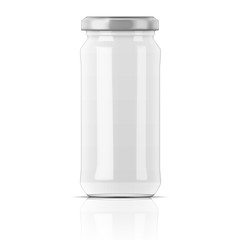 Empty glass jar