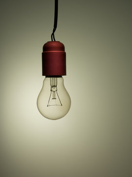 Old light bulb, incandescent, bad wiring