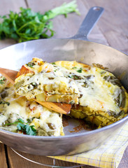Spinach and potato fritata
