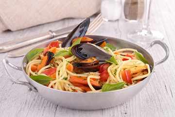 pasta and crustacean