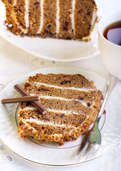 Layered date, chocolate roll