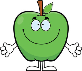 Smiling Cartoon Apple