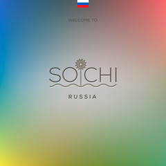 World Cities - Sochi banner. Vector Eps10 illustration.