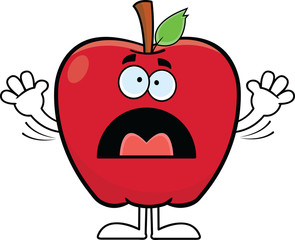 Surprised Cartoon Apple