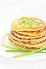 Potato pancakes with green onion