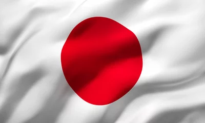 Fotobehang vlag van Japan © mozZz
