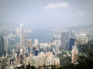 Naklejka premium Modern city, Hong Kong