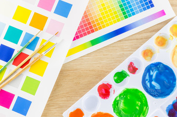 watercolor and color chart