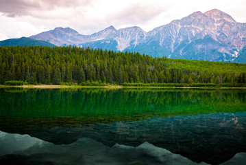 Fototapeta na wymiar Patricia Lake w Jasper
