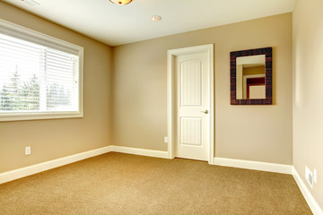 Empty room with mirror