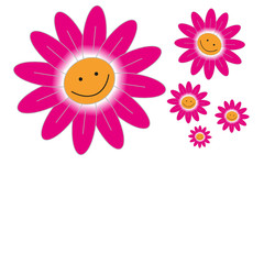 Smiley Blumen Pink