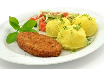 Fish cutlet with potatoes