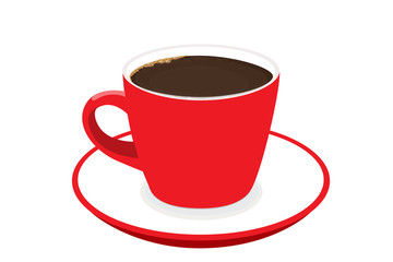 Red hot Coffee cup