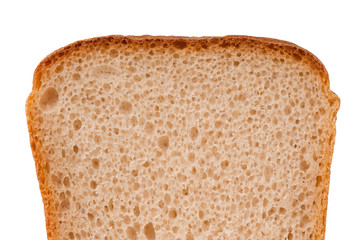 bread closeup isolated on white background