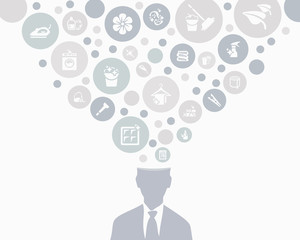 Abstract concept cleaning background illustration