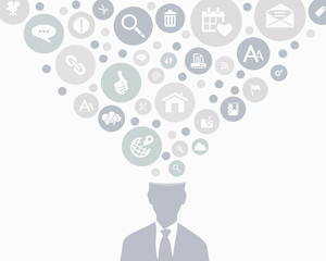 Abstract concept internet background illustration