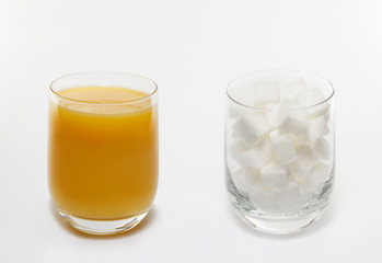 Orange juice sugar cube