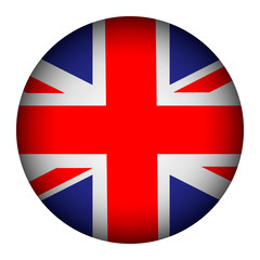 Fototapeta premium United Kingdom flag button.