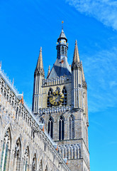 Ypres Cloth Hall in bright spring day