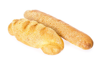 Fresh Tasty Bread on White Background