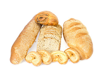 Fresh Tasty Bread on White Background