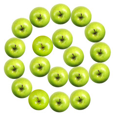 Email symbol made from apples