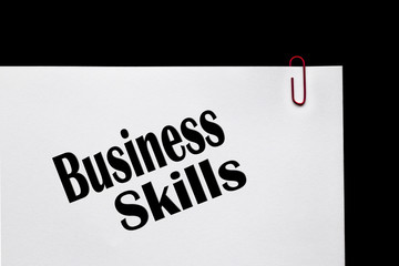 Business Skills, sign for strategy, attitude, coaching and talen