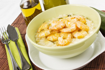 rise with shrimps