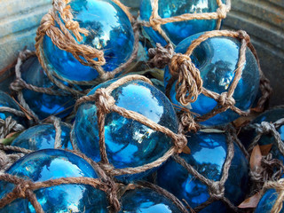 Blue Glass Fishing Floats