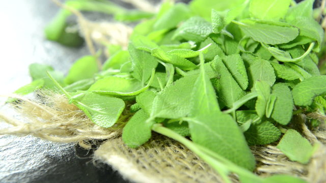 Heap of fresh Sage (not loopable HD video file)
