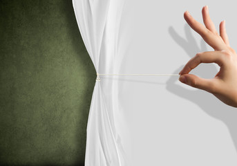White curtains