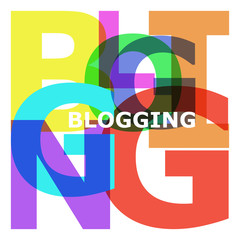 Blogging - abstract color letters