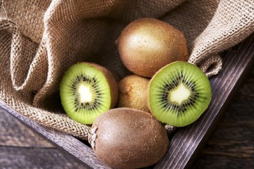 Kiwi in Wooden Crate