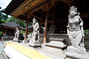 The statue in the temple on Bali island .
