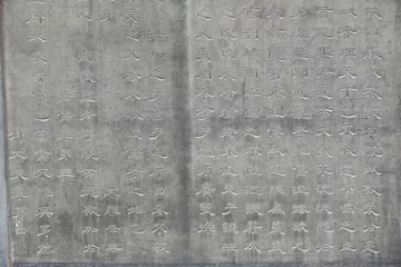 Kussenhoes chinese carved calgraphy at forest of stone tablets, xian,china © lzf