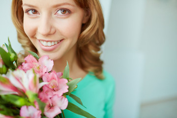 Naklejka premium Smiling female