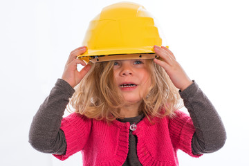 girl with hardhat