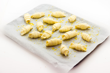 Home-made bread ready to be cooked