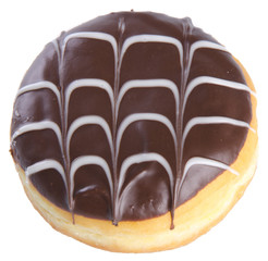 chocolate donuts on a background