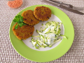 Rote Linsen Bratlinge