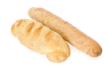 Fresh Tasty Bread on White Background