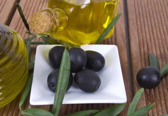 Foto op Plexiglas olives and oil © tetxu