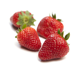 fraises en gros plan