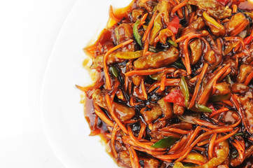 chicken with red sauce