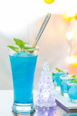 Cold Blue Hawaiian cocktail