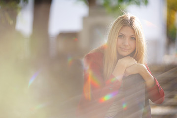 Portrait of a beautiful woman smiling