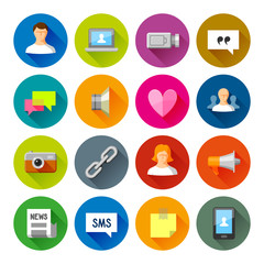 Social Networks icons – Fllate series