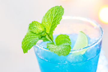 Cold Blue Hawaiian cocktail