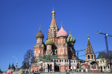 Obraz premium Cathedral of the Protection of Most Holy Theotokos on the Moat 